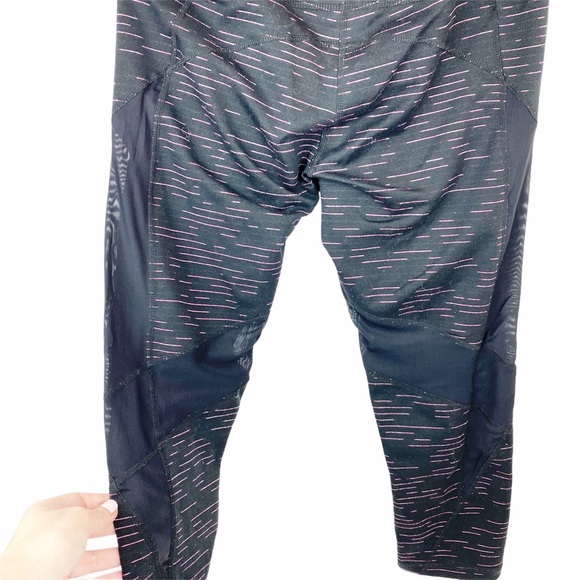 ZELLA Pink Black Cropped Mesh Yoga Leggings Small - Picture 5 of 5